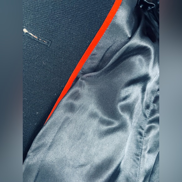 Navy blue jcrew wool coat made in Italy size XS 00 double cloth wool - Picture 7 of 10